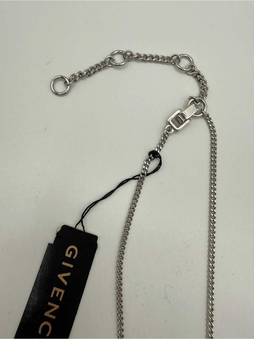 Givenchy Crystal Teardrop Y Necklace Silver Tone Rhinestone Statement Necklace - Picture 10 of 13